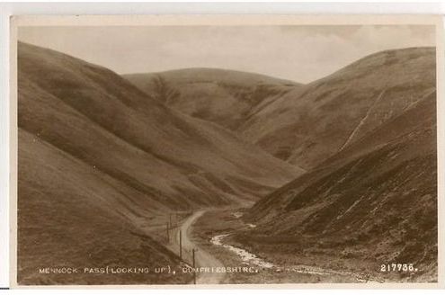 The Mennock Pass, Dumfries & Galloway 1960s Real Photo Postcard
