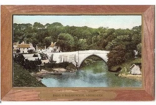 Brig O'Balgownie Aberdeenshire-Early 1900s Frame Postcard