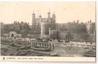 The Tower Of London View From The River -  Early 1900s Raphael Tuck Postcard