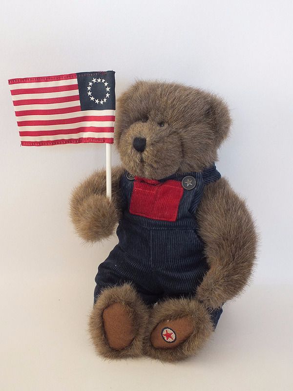 Boyds Bears 'Ike Glorybear' Patriotic Plush Fabric Bear With Americana Flag