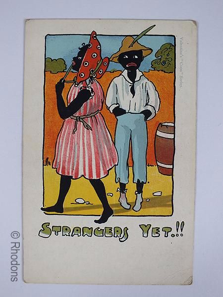 Valentines Humourous Postcard, Early 1900s Black Americana