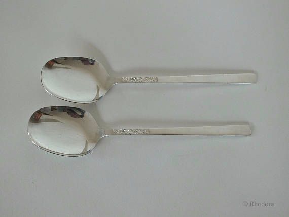Viners Cutlery Serving Spoons - Love Story Pattern x2