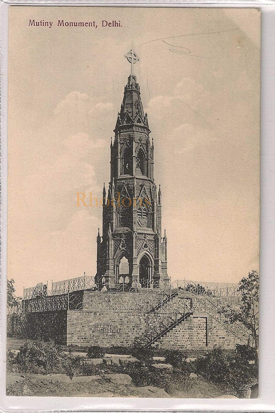India: Mutiny Monument, Delhi. Early 1900s Postcard