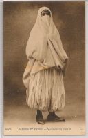 Algeria: Algerian Woman In Costume, ScÃ©nes et Types - Mauresque VoilÃ©e. Early 1900s Postcard