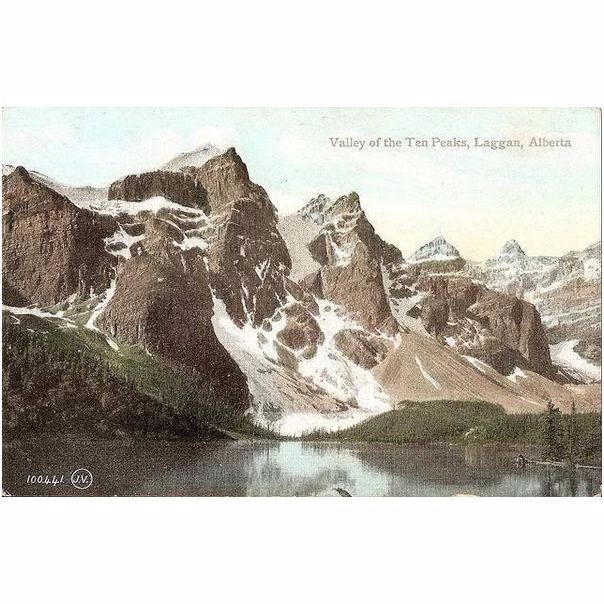Canada: Valley of the Ten Peaks, Laggan, Alberta. Early 1900s Postcard