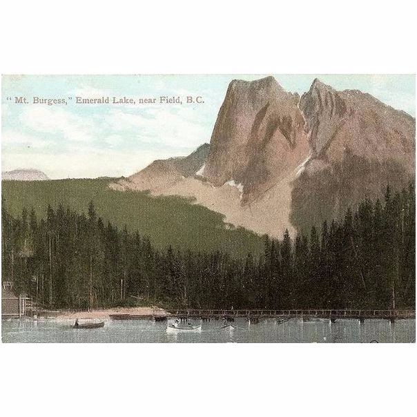 Mount Burgess Emerald Lake Near Field, British Colombia-Early 1900s Postcard