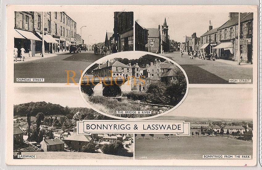 Lasswade, Midlothian Scotland Multiview Real Photo Postcard