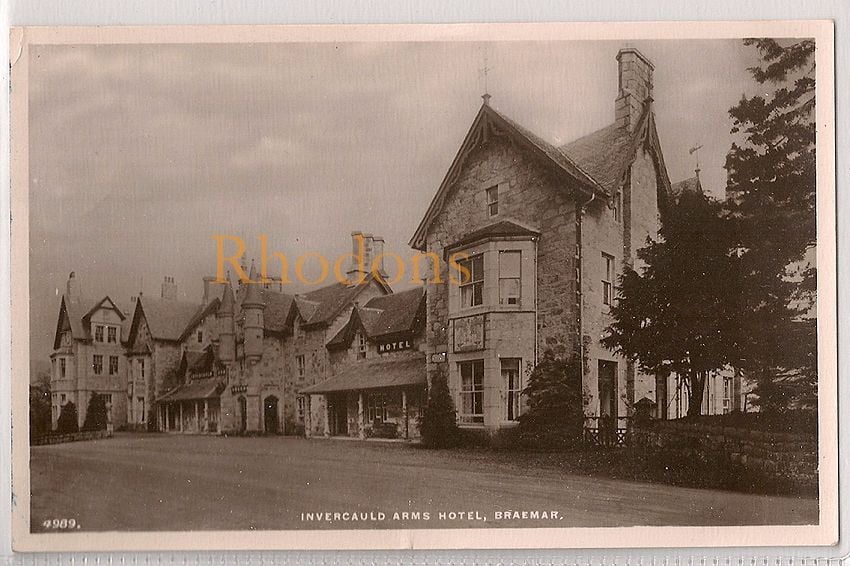 The Invercauld Arms Hotel Braemar c1940s Advertising Postcard