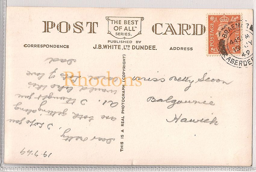 The Invercauld Arms Hotel Braemar c1940s Advertising Postcard