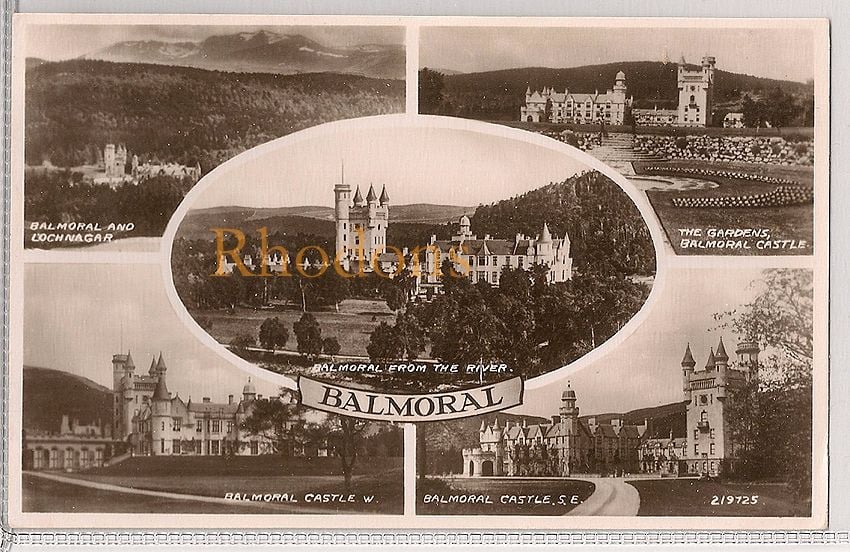 Balmoral, Aberdeenshire, Scotland-1940s Real Photo Multiview Postcard
