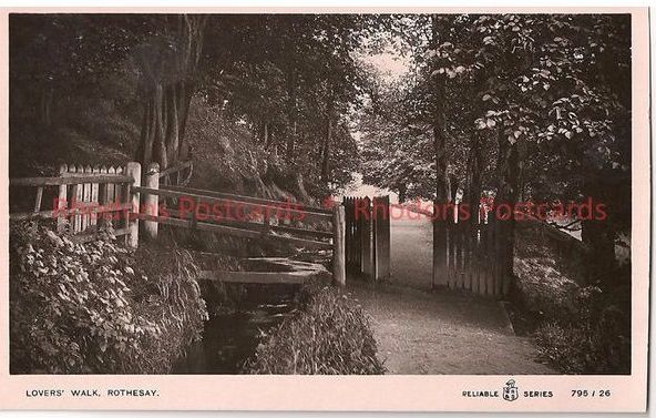 Lovers Walk Rothesay Argyll & Bute. Early 1900s Postcard