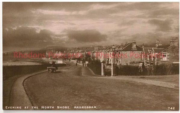Ardrossan Ayrshire, Evening At North Shore Real Photo Postcard