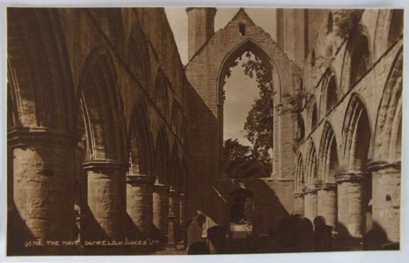 Dunkeld Abbey - The Nave 1930s Perthshire Photo Postcard
