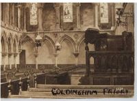 Coldingham Priory Berwickshire - Interior View Postcard