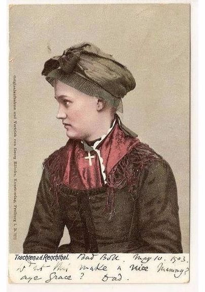 Fashion: Costumes, Germany: Trachten a d Renchthal. Early 1900s Postcard
