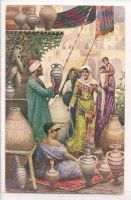 Egypt: The Vase Seller. Early 1900s Max Rudmann Postcard