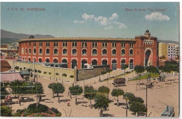 Spain: Barcelona. Plaza de Toros 'Las Arenas.' c1920s Postcard