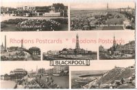 Blackpool, 1960s Multiview Real Photo Postcard 