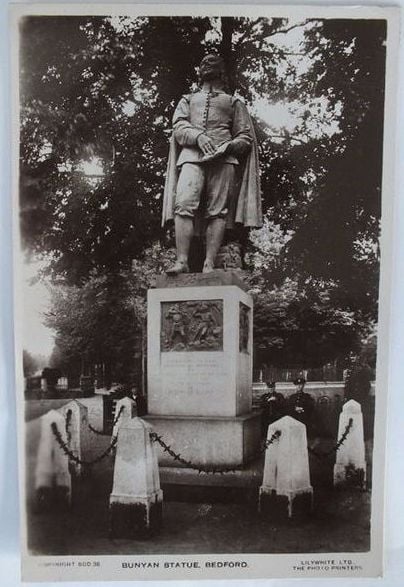 The Bunyan Statue Bedford-1930s Real Photo Postcard
