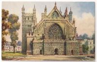 Exeter Cathedral Devon West Front View Circa 1950s Postcard 