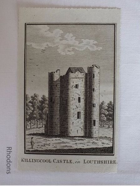 Killingcool Castle In Louthshire Ireland, Antique Georgian Print. c1780s