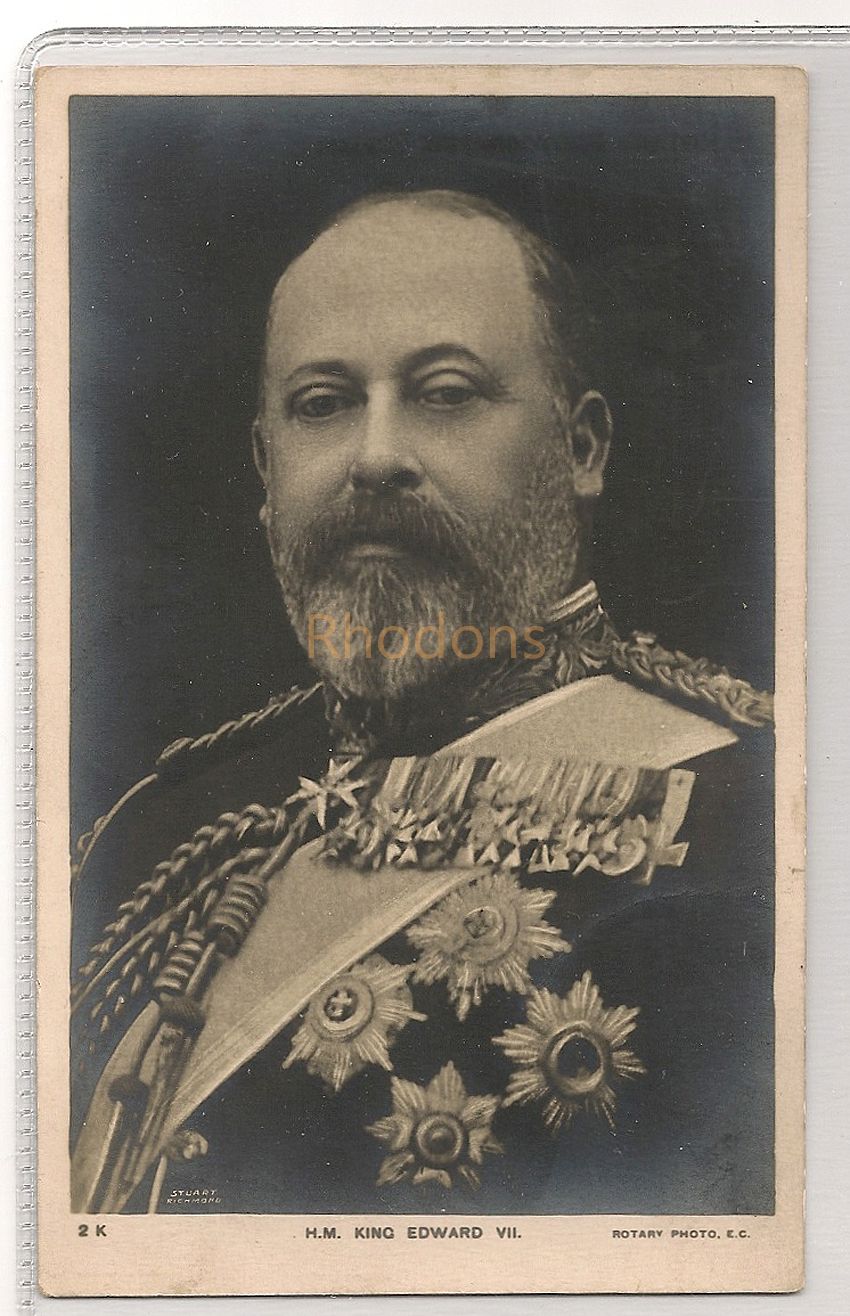 H M King Edward VII, British Family / Royalty. Early 1900s RPPC