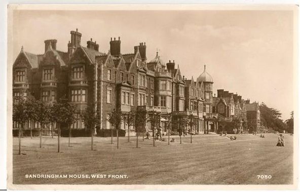 Sandringham House, Norfolk, West Front View 1950s R P Postcard