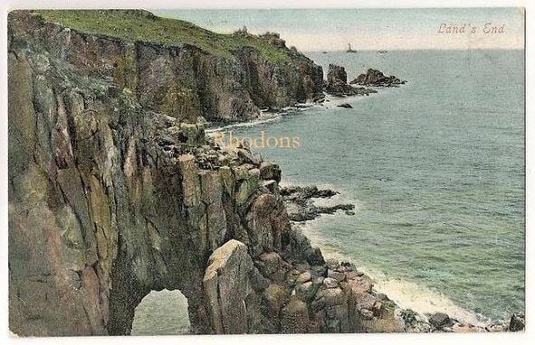 Lands End, Cornwall - Early 1900s Valentines Series Postcard