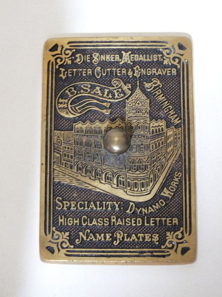 Brass Paperweight, Vintage Advertising, Early 1900s