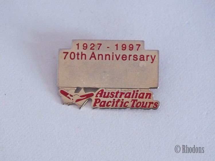 Australian Pacific Tours 70th Anniversary 1927-1997 Badge