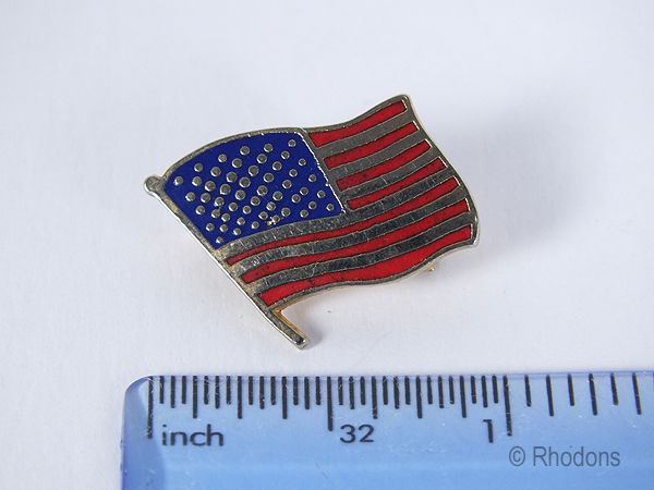 USA Flag Patriotic Lapel Badge, Stars and Stripes