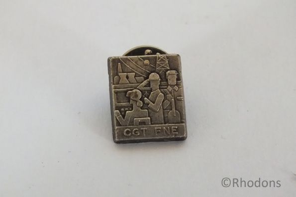 French Trade Unions Badge - CGT FNE - Mines and Energy Lapel Pin Badge 