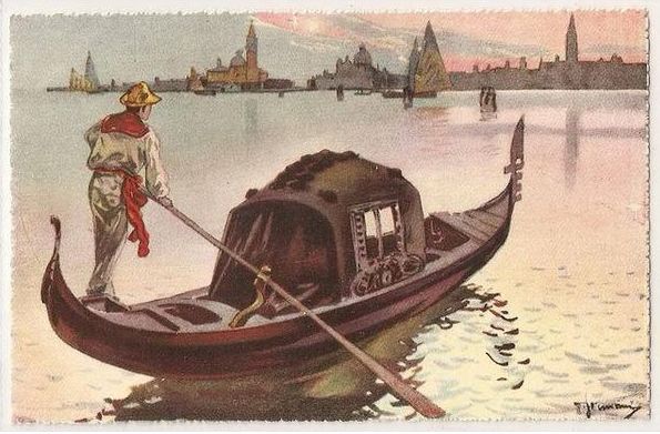 Italy: Venice. La Gondola, 1930s Postcard