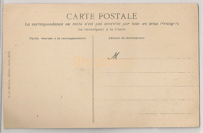 France: Cote D'Emeraude. Les Bord de la Rance, Dinan, Le Port. Early 1900s Postcard