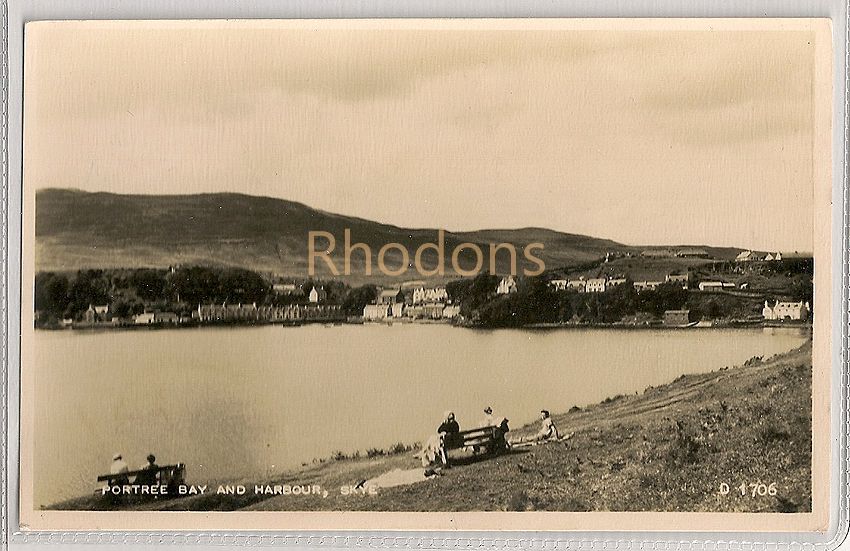 Scotland: Isle Of Skye, Portree Bay And Harbour. 1950s RPPC  