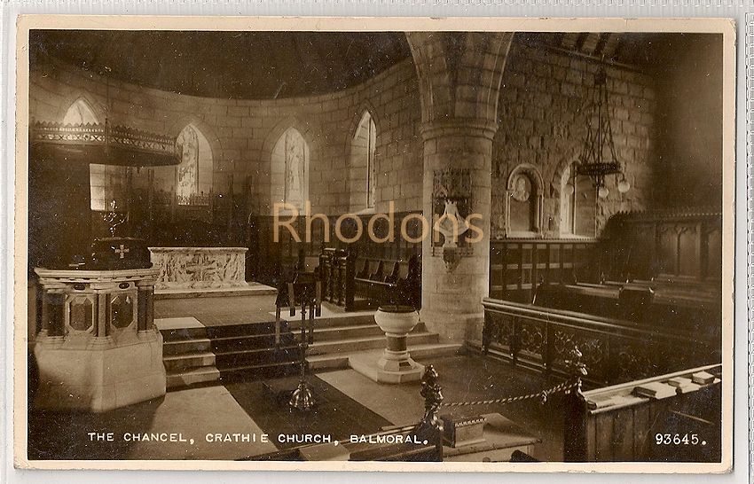 The Chancel Crathie Church Balmoral Aberdeenshire Postcard