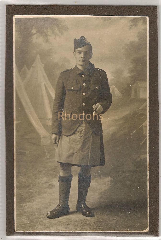 WWI Scottish Soldier In Uniform, Kilt (Lot #1)