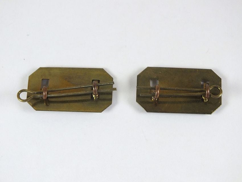 10th Royal Hussars Shoulder Titles With Back Plates-Pair