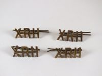 10th Royal Hussars Collar Titles With Split Pins-2 Pairs