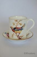 Royal Doulton Coffee Cup & Saucer, Exotic Bird Design (Lot #1)
