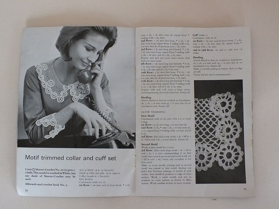 Motif Crochet Coates Sewing Group Pattern Book #1010