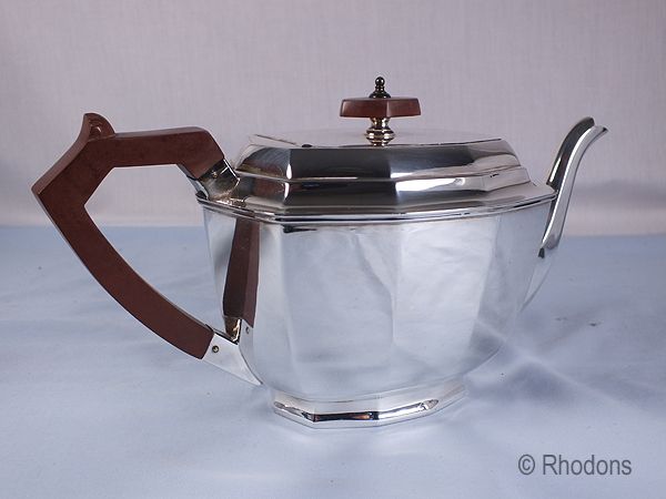 Silverplate Tea Service - Stower and Wragg Sheffield-Art Deco Design