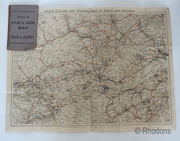 Inglis Cycling & Touring Map Of Perth & District, Scotland