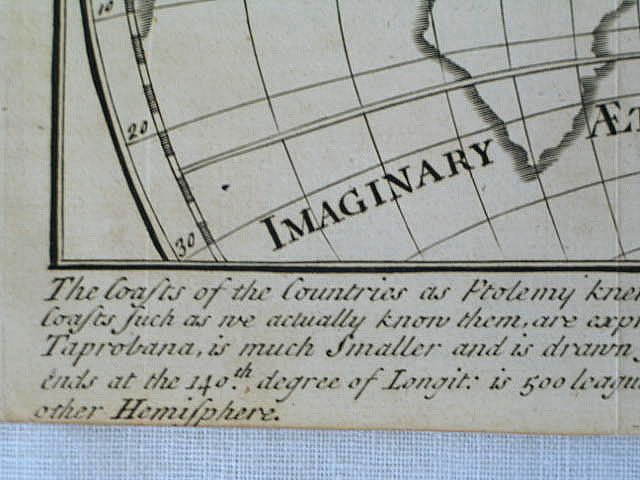 Ptolemy's Universal Map, 18th Century Print
