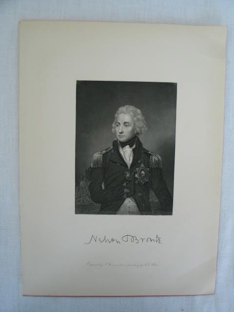 Lord Nelson (1758-1805), Victorian Portrait Print by S Freeman After F S Abbot