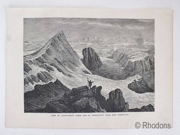 Franz Joseph Fjord & Petermanns Peak, East Greenland-19th Century Arctic Region Print