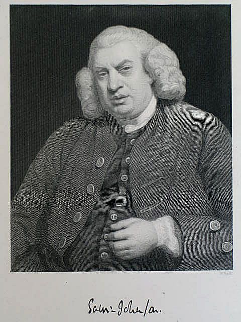 Doctor Samuel Johnson, Victorian Portrait Print By W Hall