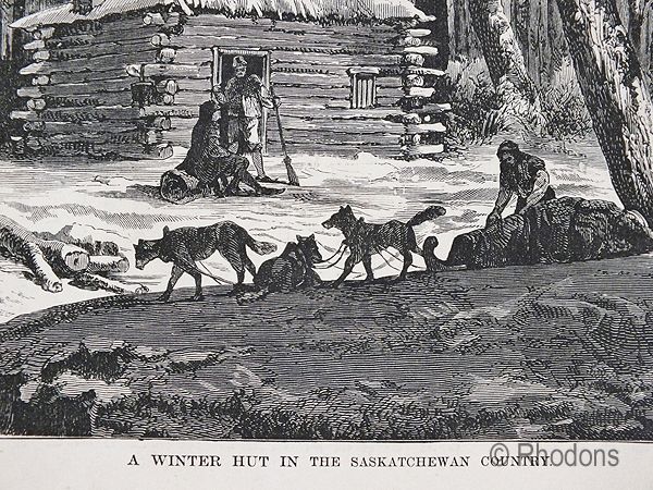 A Winter Hut In The Saskatchewan Country, Antique Print, Canada
