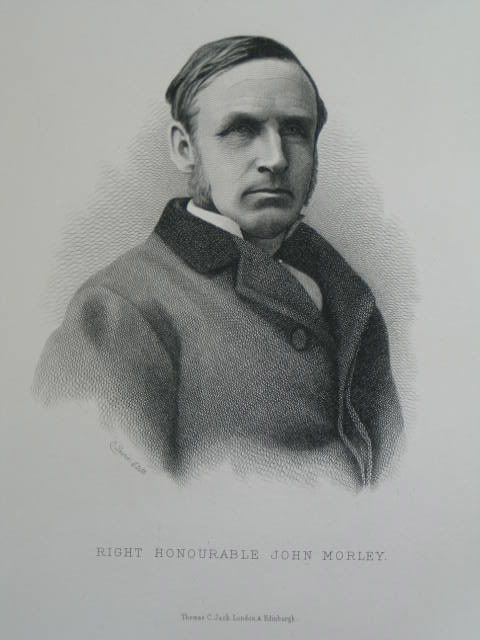 Right Honourable John Morley, Victorian Portrait Print By C Laurie