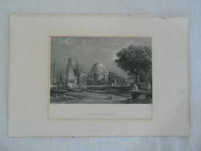 Robert Burns Mausoleum, Antique Print by W Forest, D O Hill R.S.A.